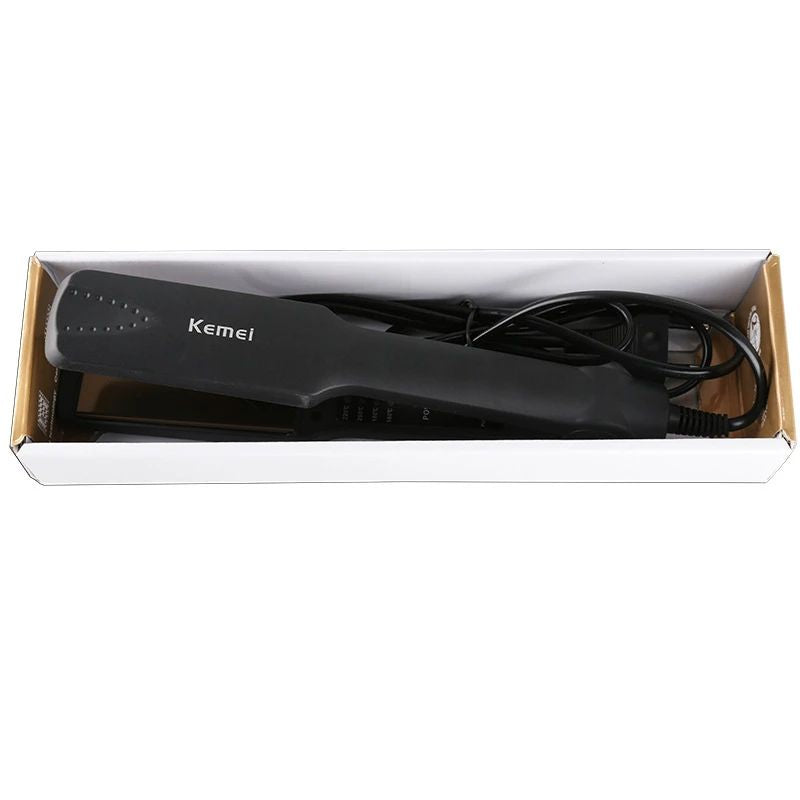 Kemei KM-329 Professional Hair Straightener With Temperature Control- For Women