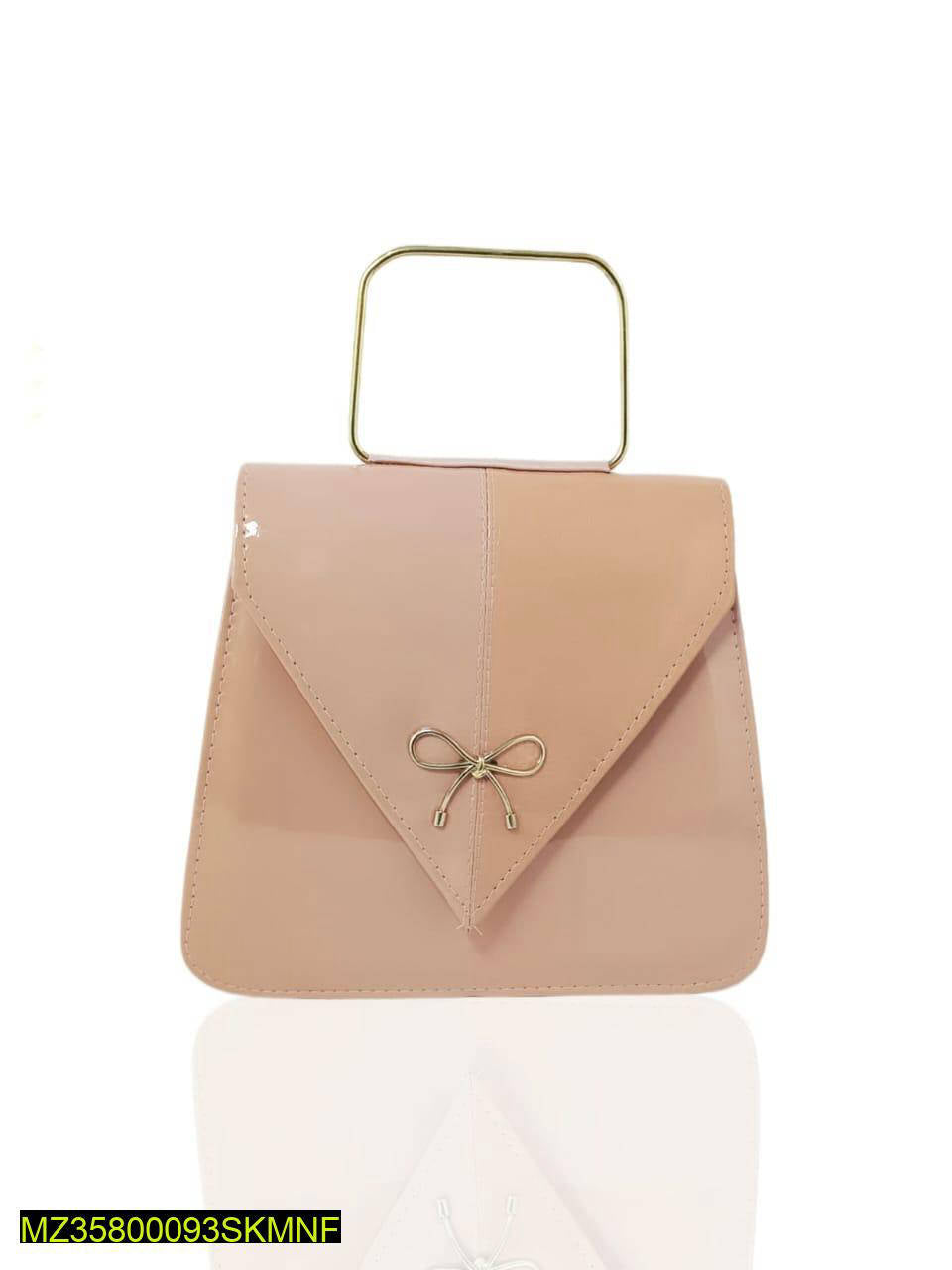 Women Pink PU Leather Handbag