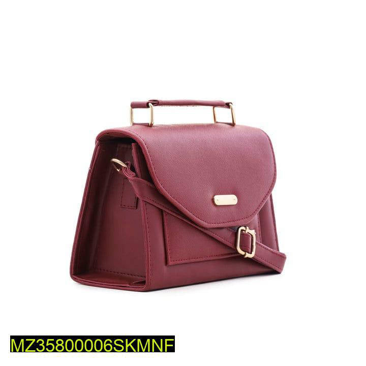 Women Mahroon PU Leather Handbag