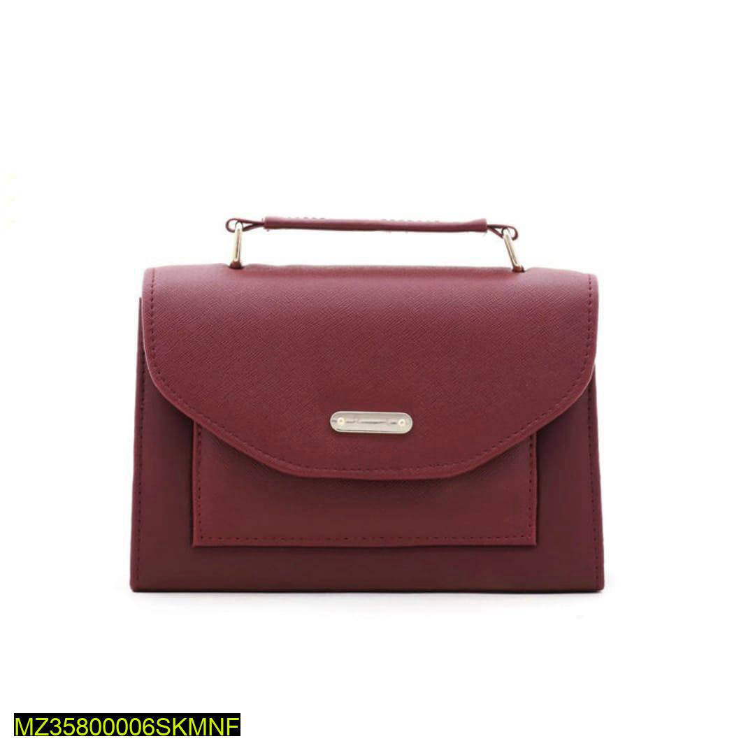 Women Mahroon PU Leather Handbag