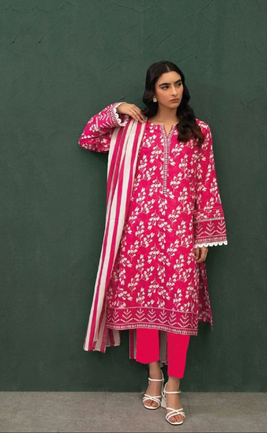 Edenrobe Lawn Lawn | Unstitched Collection 3 Pieces Casual Wear| Summer 24