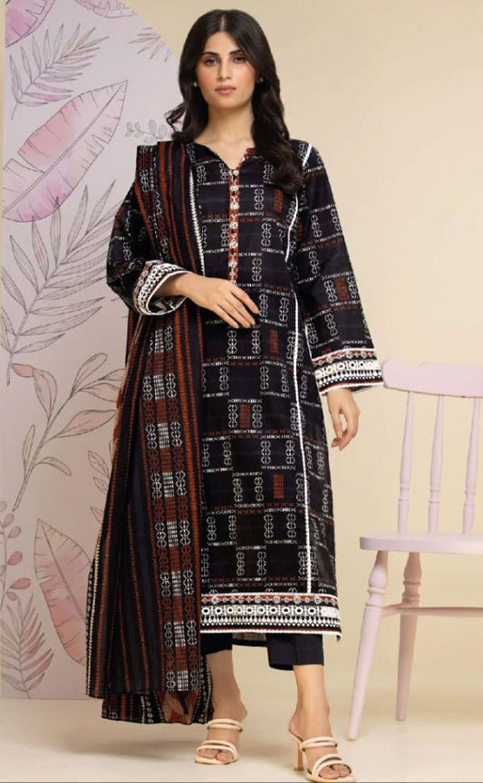 Edenrobe Lawn Lawn | Unstitched Collection 3 Pieces Casual Wear| Summer 24