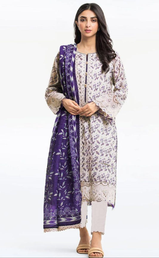 Edenrobe Lawn Lawn | Unstitched Collection 3 Pieces Casual Wear| Summer 24