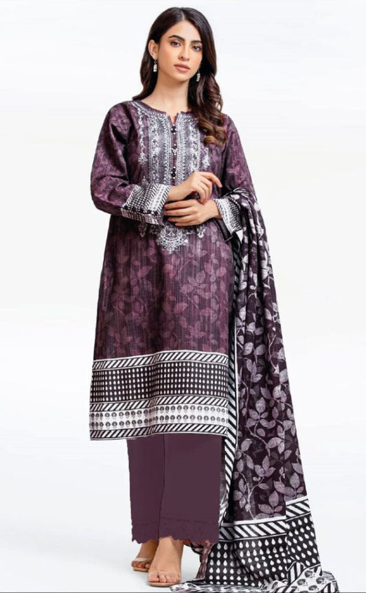 Edenrobe Lawn Lawn | Unstitched Collection 3 Pieces Casual Wear| Summer 24