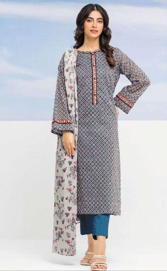 Edenrobe Lawn Lawn | Unstitched Collection 3 Pieces Casual Wear| Summer 24