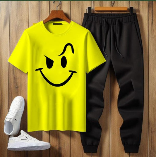 Jbi Printed Smile Summer Tracksuite ( Colour Yellow)