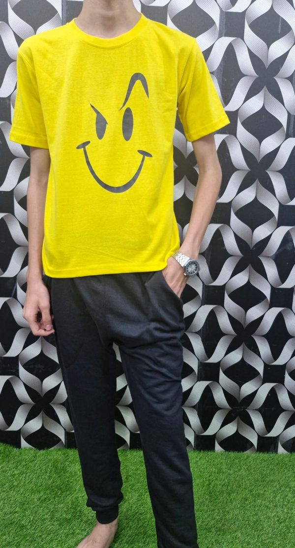 Jbi Printed Smile Summer Tracksuite ( Colour Yellow)