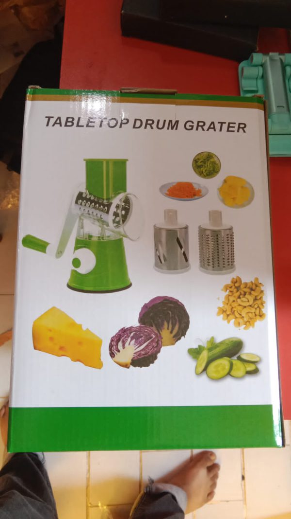 Multifunctional Manual Vegetable Table Top Drum Cutter Slicer(random Color )