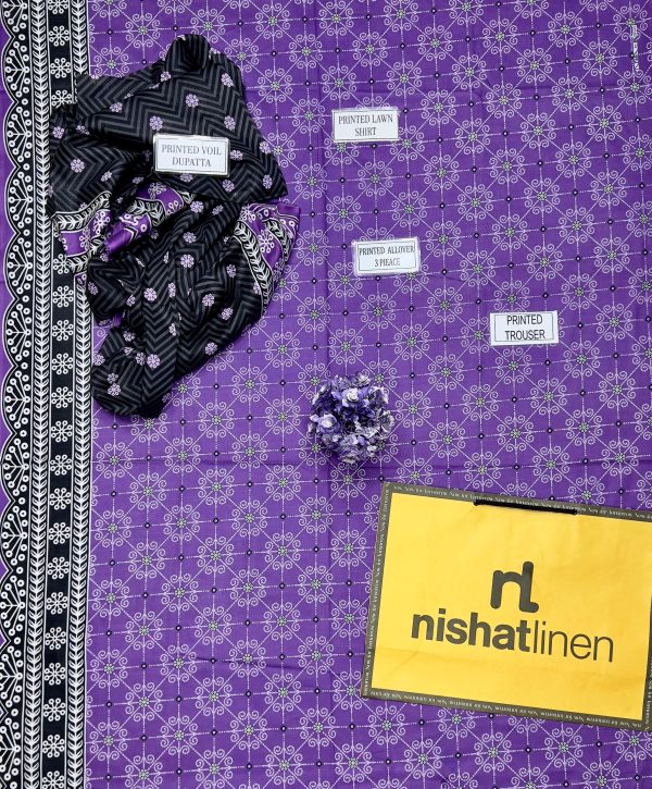 Nishat Lawn Lawn | Unstitched Collection 3 Pieces Casual Wear| Summer 24