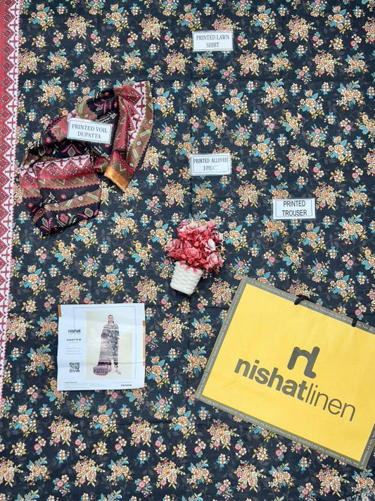 Nishat Lawn Lawn | Unstitched Collection 3 Pieces Casual Wear| Summer 24