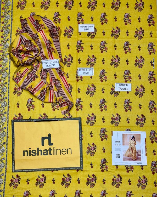 Nishat Lawn Lawn | Unstitched Collection 3 Pieces Casual Wear| Summer 24