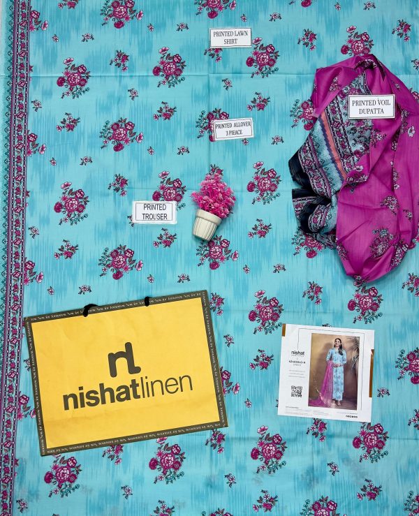 Nishat Lawn Lawn | Unstitched Collection 3 Pieces Casual Wear| Summer 24